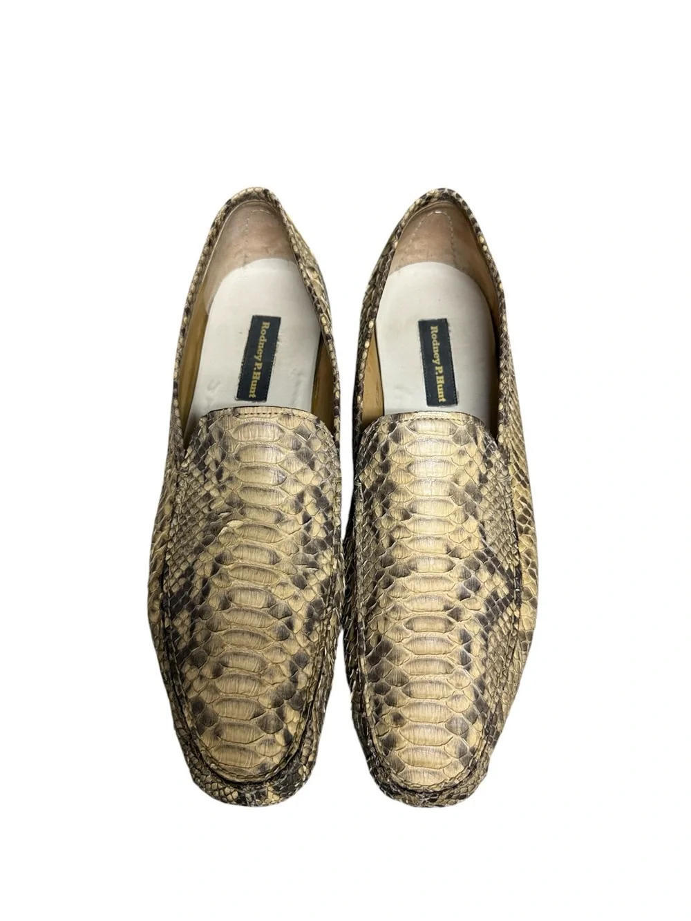 Rodney P. Hunt Genuine Python Driving Loafers Size UK13 U.S. 14
